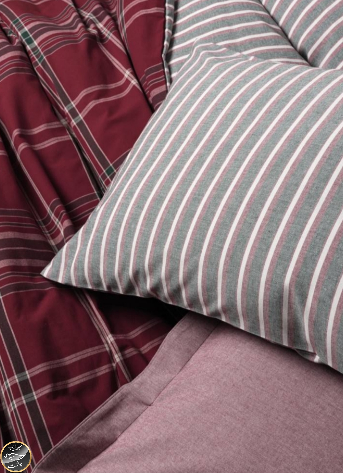 ست کاور لحاف دونفره Natureforce مدل Pledd Bordo (چهار تکه)