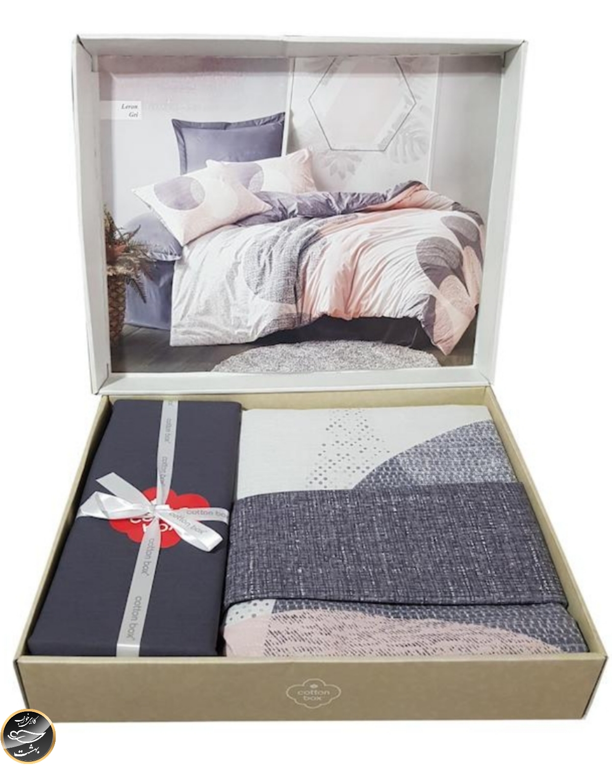 ست کاور لحاف یک نفره (سه تکه) Mode Line - Leron Gri