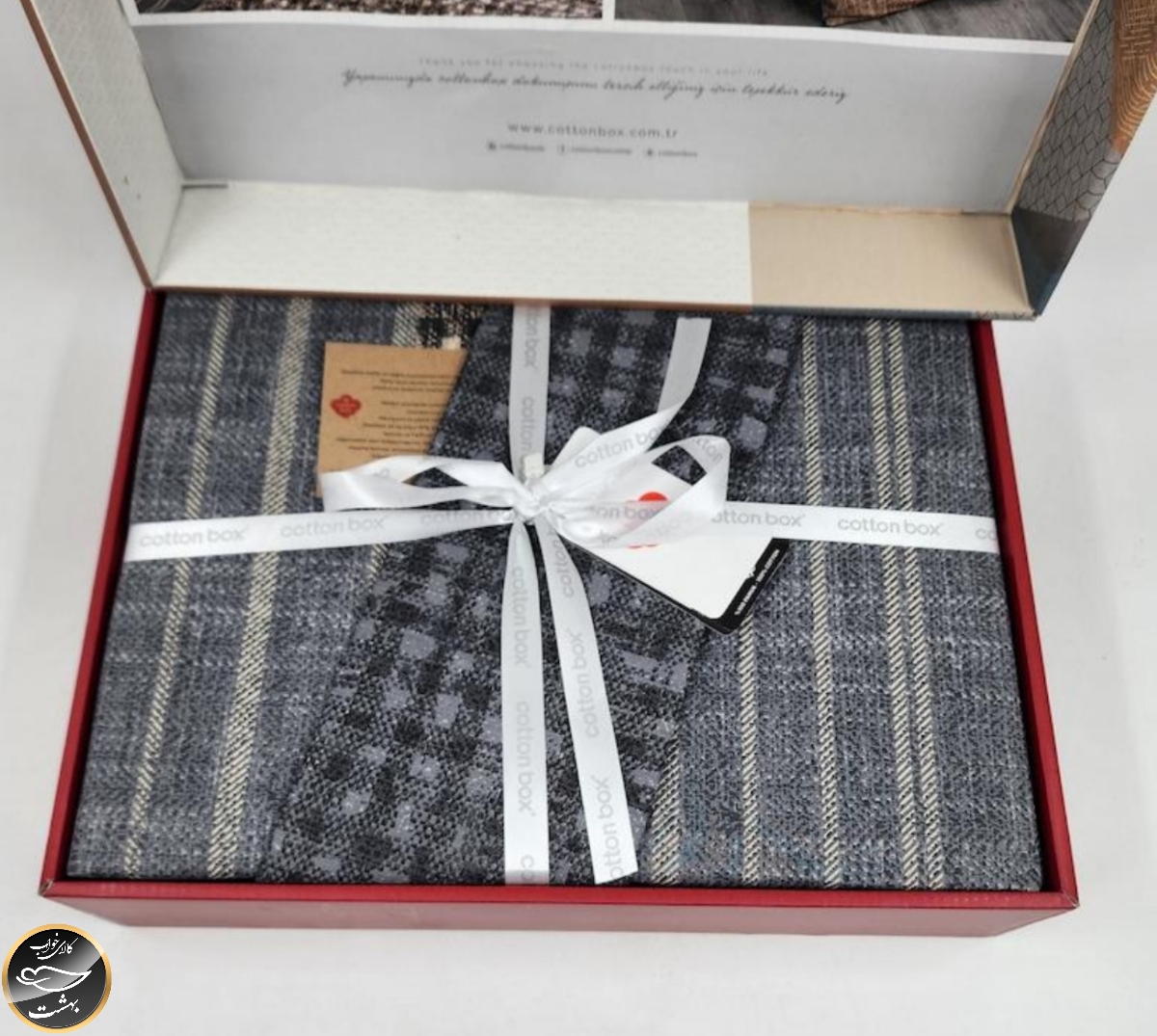 ست کاور لحاف دونفره Toprak - Timbre Antrasit (چهار تکه)