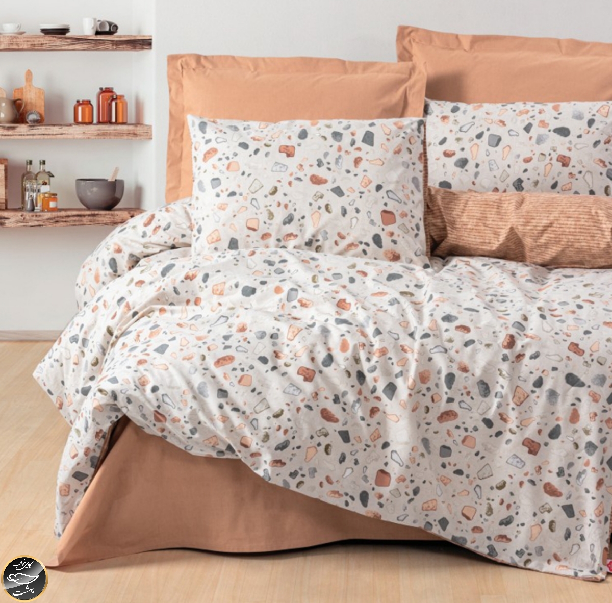 ست کاور لحاف یک نفره (سه تکه) Minimal - Oniks Karamel