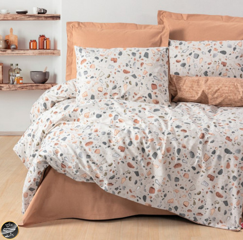 ست کاور لحاف یک نفره (سه تکه) Minimal - Oniks Karamel