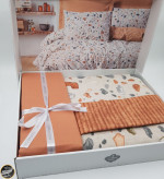 ست کاور لحاف یک نفره (سه تکه) Minimal - Oniks Karamel