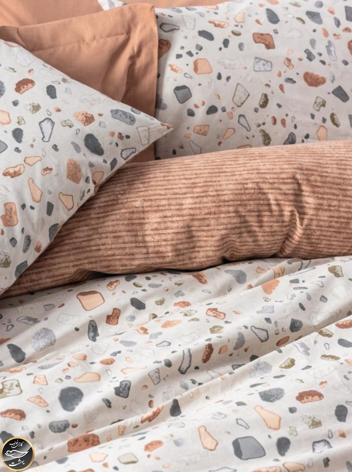 ست کاور لحاف یک نفره (سه تکه) Minimal - Oniks Karamel