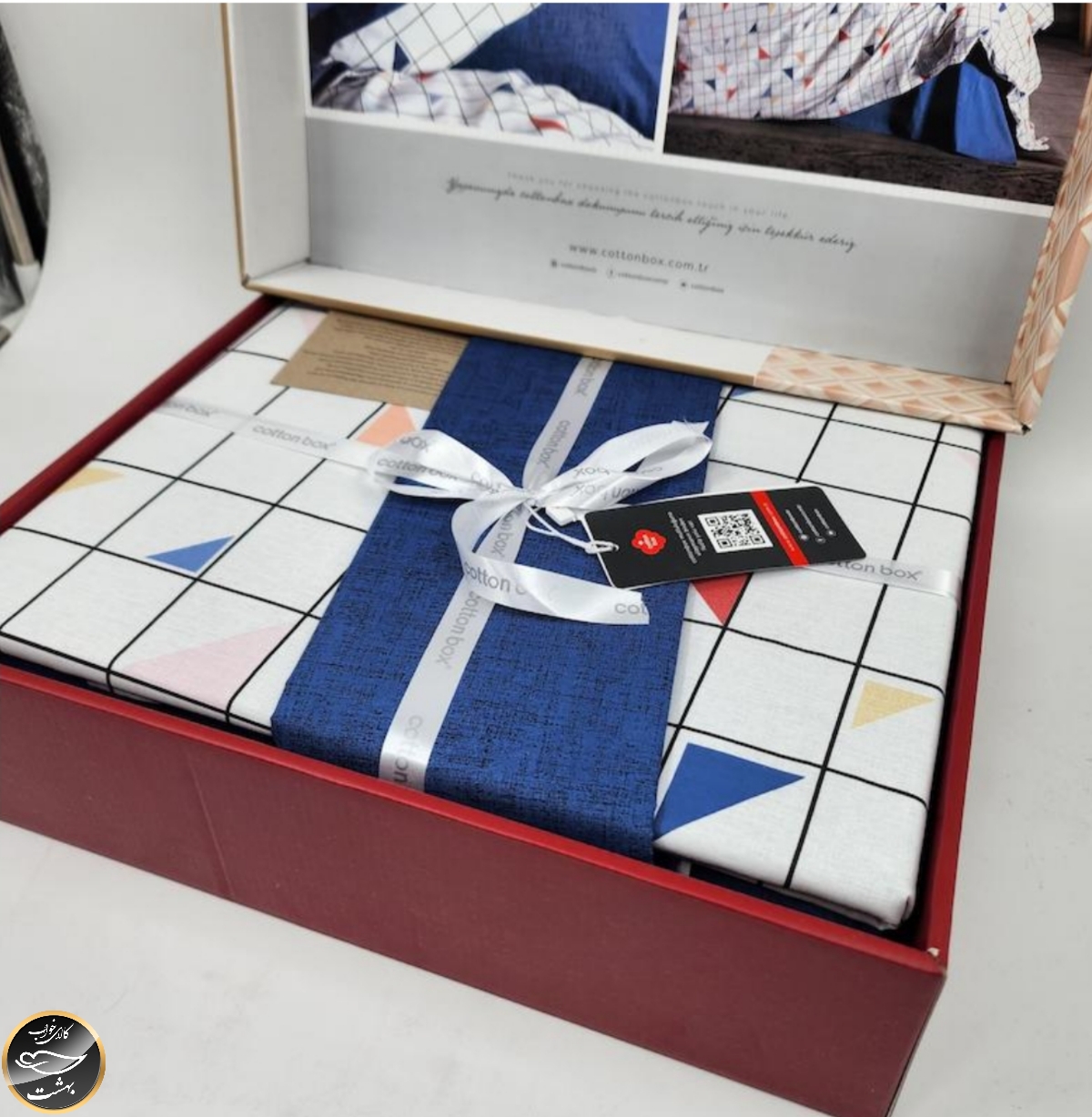 ست کاور لحاف دونفره Minimal - Stew Mavi (چهار تکه)