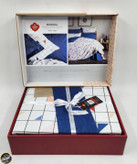 ست کاور لحاف دونفره Minimal - Stew Mavi (چهار تکه)