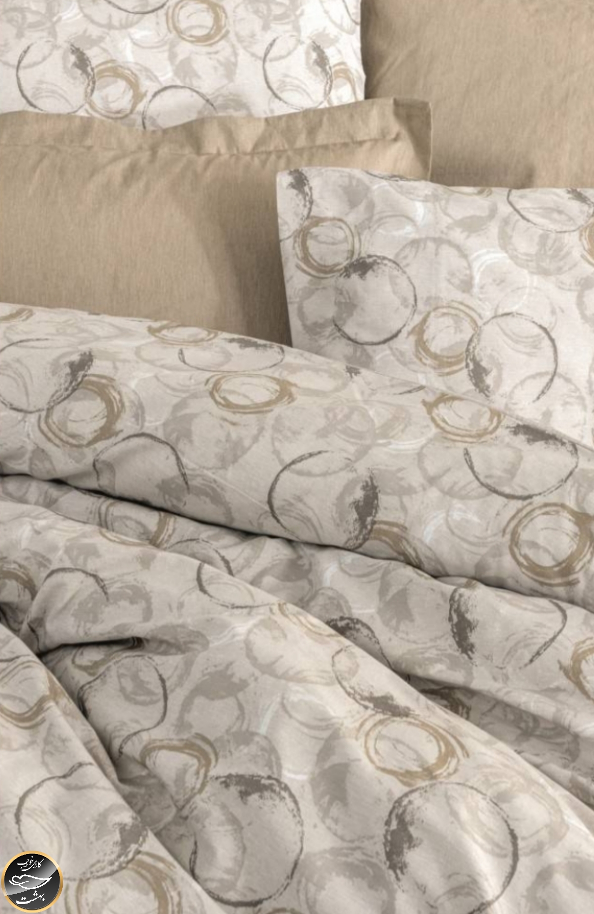 ست کاور لحاف دونفره Minimal - Moil Bej (چهار تکه)