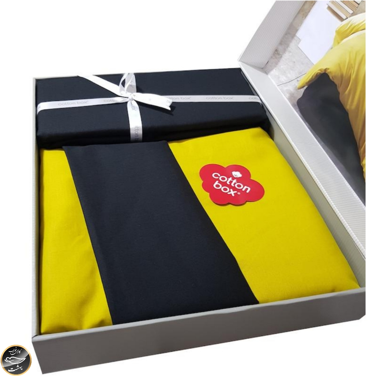 ست کاور لحاف دونفره Plain - Hardal Siyah (چهار تکه)