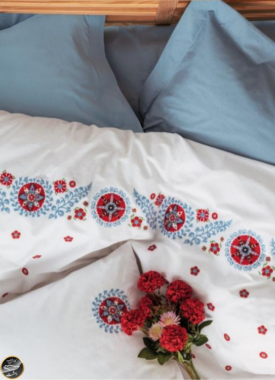 ست کاور لحاف دونفره Brode Rnf مدل Mabel Mavi (شش تکه)