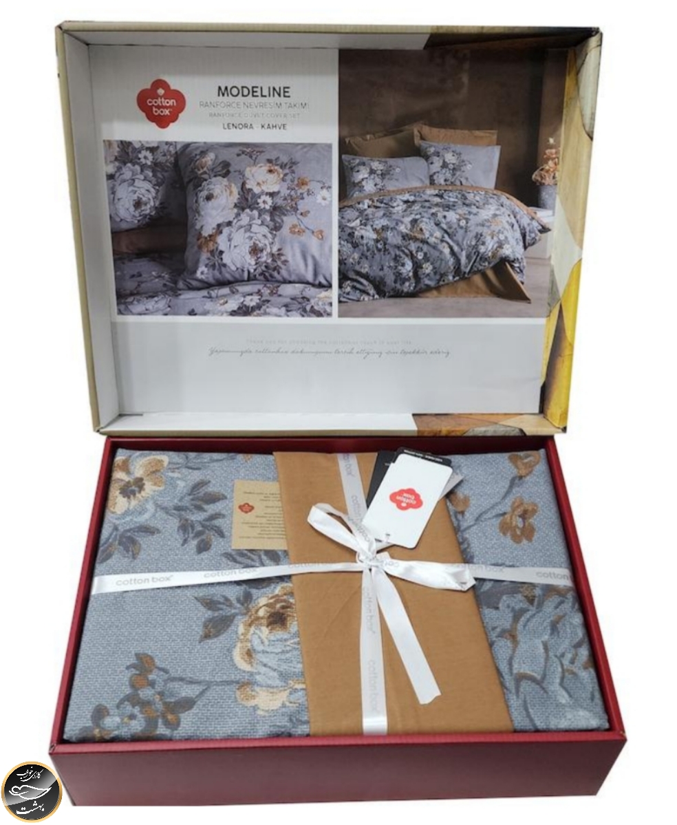 ست کاور لحاف یک نفره (سه تکه) Mode line - Lenora Kahve