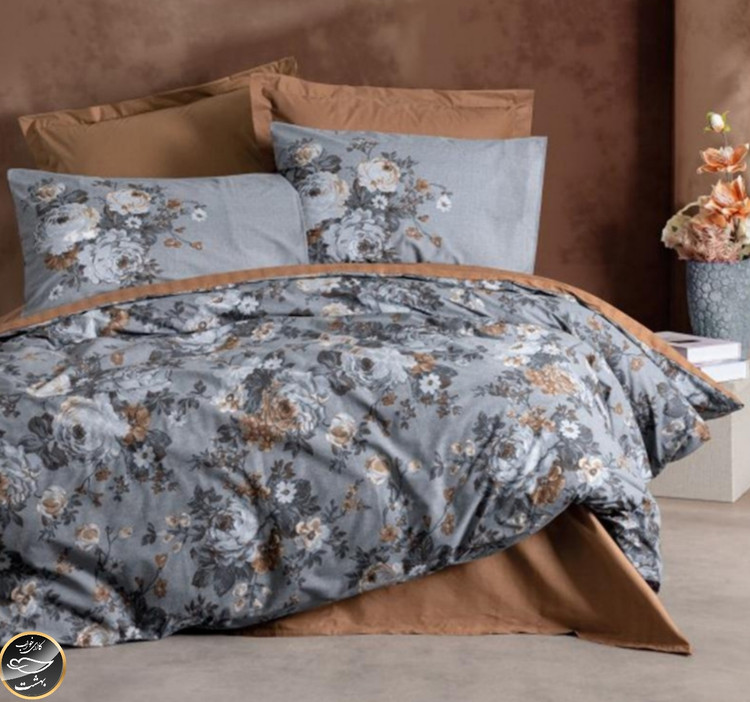 ست کاور لحاف یک نفره (سه تکه) Mode line - Lenora Kahve