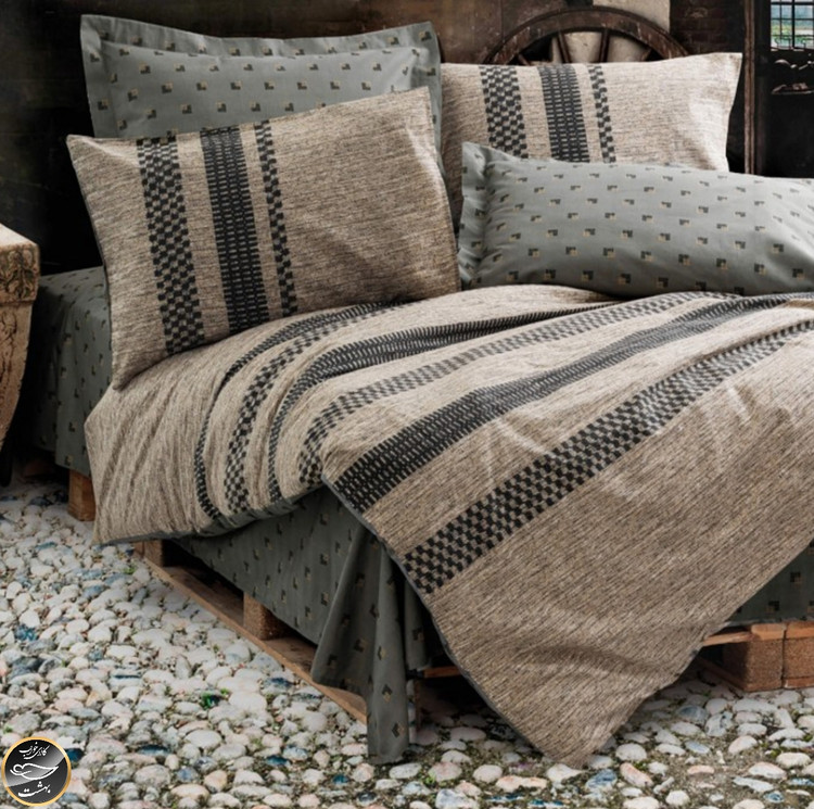 ست کاور لحاف دونفره Toprak - Arlo Kahve (چهار تکه)