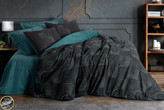 ست کاور لحاف یک نفره (سه تکه) Dark - Notche Petrol