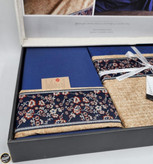 ست کاور لحاف دونفره Folk Art - Rayen Lacivert (چهار تکه)