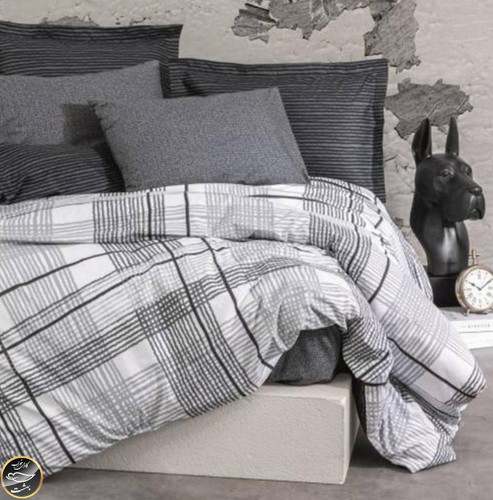 ست کاور لحاف دونفره Modern - Will Antrasit (چهار تکه)
