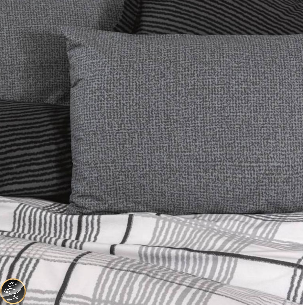ست کاور لحاف دونفره Modern - Will Antrasit (چهار تکه)