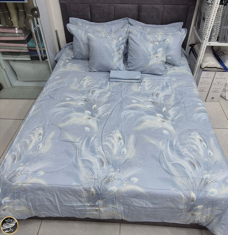 روتختی دونفره هشت تکه برند Maxxira (آبی)روتختی دونفره هشت تکه برند Maxxira (آبی)