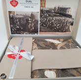 ست کاور لحاف یک نفره (سه تکه) Dual - Foresta Bej