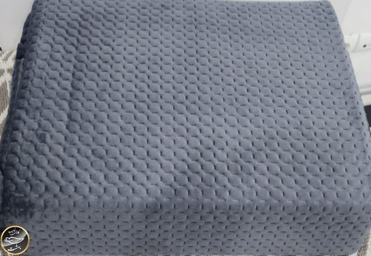 روتختی دونفره پنبه دوزی مخمل ترک (سه تکه - دودی)