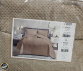 روتختی دونفره پنبه دوزی مخمل ترک (سه تکه - قهوه ای)