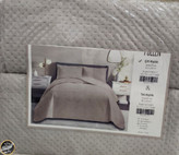 روتختی دونفره پنبه دوزی مخمل ترک (سه تکه - بژ)