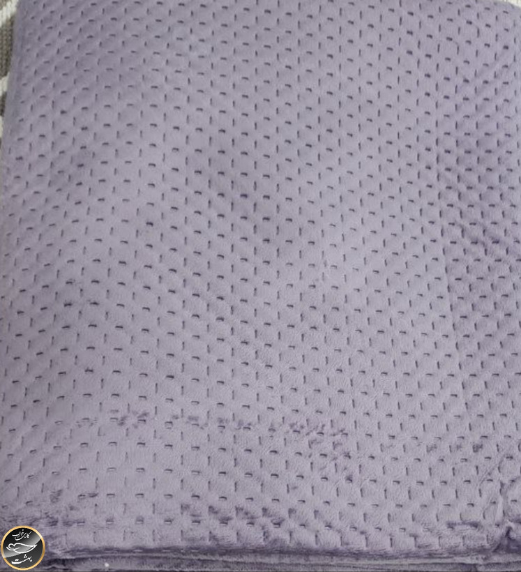 روتختی یک نفره پنبه دوزی مخمل ترک (دو تکه - بنفش)