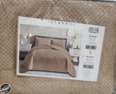 روتختی یک نفره پنبه دوزی مخمل ترک (دو تکه - نسکافه ای)