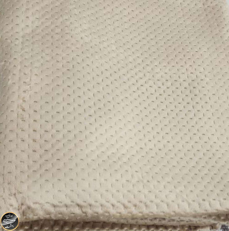 روتختی یک نفره پنبه دوزی مخمل ترک (دو تکه - نسکافه ای)