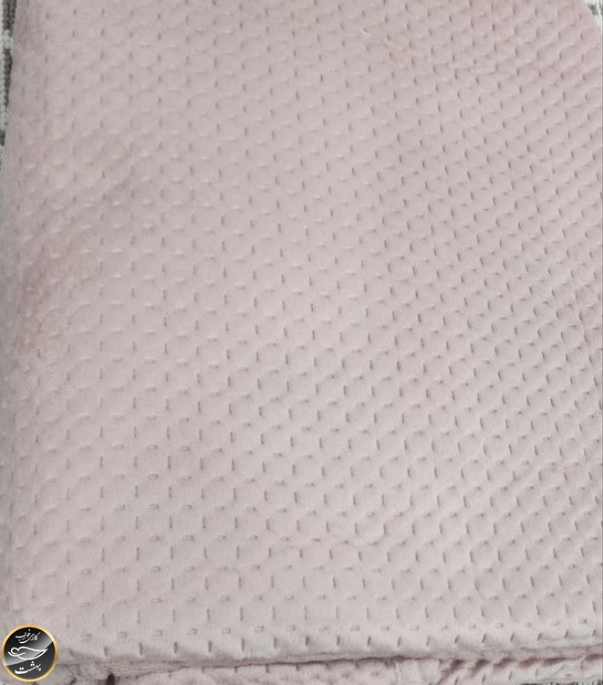 روتختی یک نفره پنبه دوزی مخمل ترک (دو تکه - صورتی)