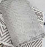 روتختی یک نفره پنبه دوزی مخمل ترک (دو تکه - طوسی تیره )