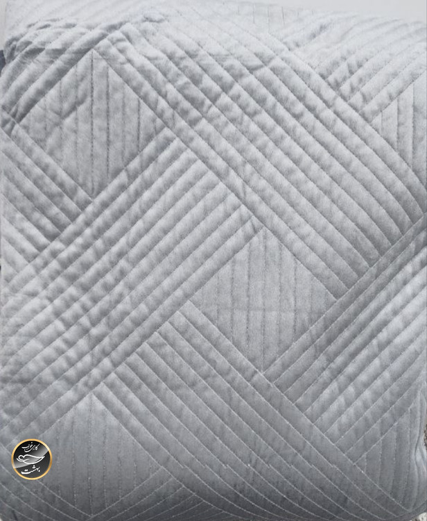 روتختی دونفره پنبه دوزی مخمل برند Toyo ترک (سه تکه - طوسی)