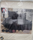 روتختی یک نفره پنبه دوزی مخمل برند Toyoترک (دو تکه - بژ)