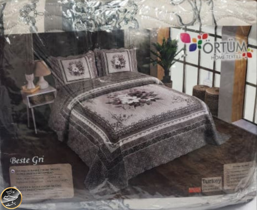 روتختی دونفره پنبه دوزی برند ORTUM ترک (سه تکه)