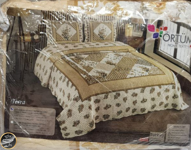 روتختی دونفره پنبه دوزی برند ORTUM ترک (سه تکه)