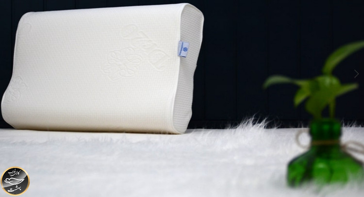 بالشت طبی مموری فوم مدل موج (سایز ایکس لارج بدون با رویه اضافه و چشم بند)