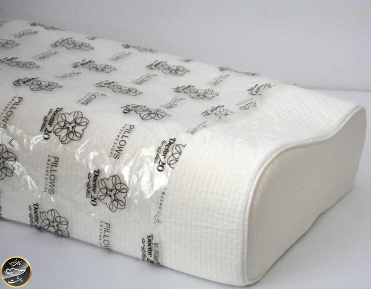 بالشت طبی مموری فوم مدل موج (سایز ایکس لارج بدون با رویه اضافه و چشم بند)