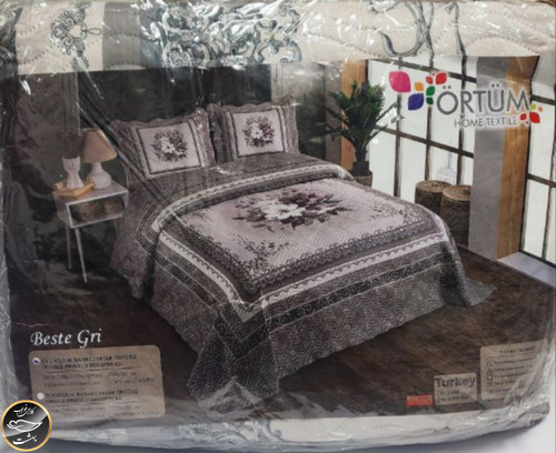 روتختی دونفره پنبه دوزی برند ORTUM ترک (سه تکه)