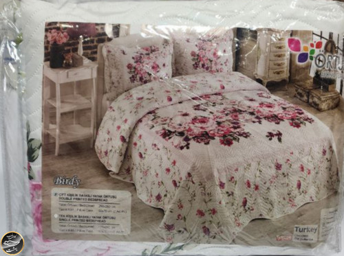 روتختی دونفره پنبه دوزی برند ORTUM ترک (سه تکه)