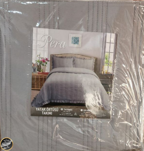 روتختی یک نفره پنبه دوزی کتان ترک (دو تکه)