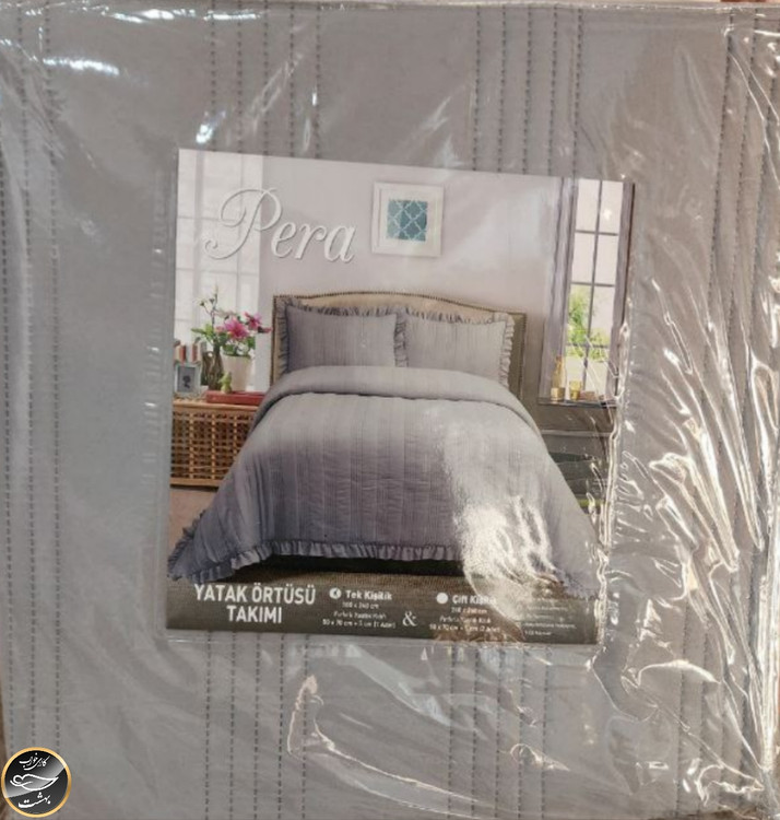 روتختی یک نفره پنبه دوزی کتان ترک (دو تکه)