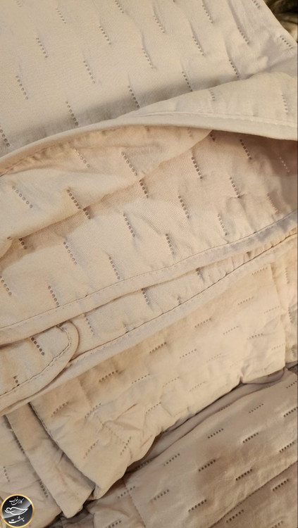 روتختی دونفره پنبه دوزی برند IPEKCE ترک (سه تکه - بژ)