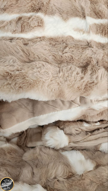 روتختی دونفره پنبه دوزی خز دار ترک (سه تکه)