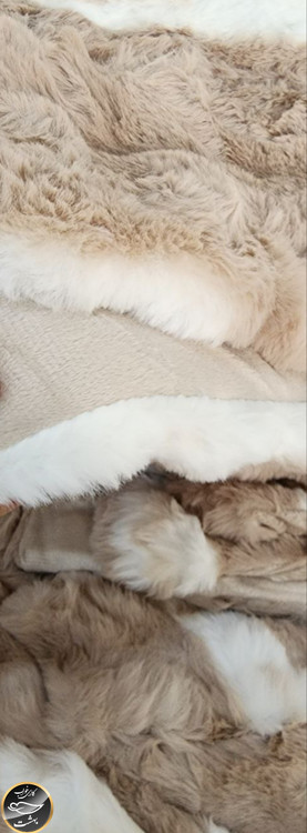 روتختی دونفره پنبه دوزی خز دار ترک (سه تکه)