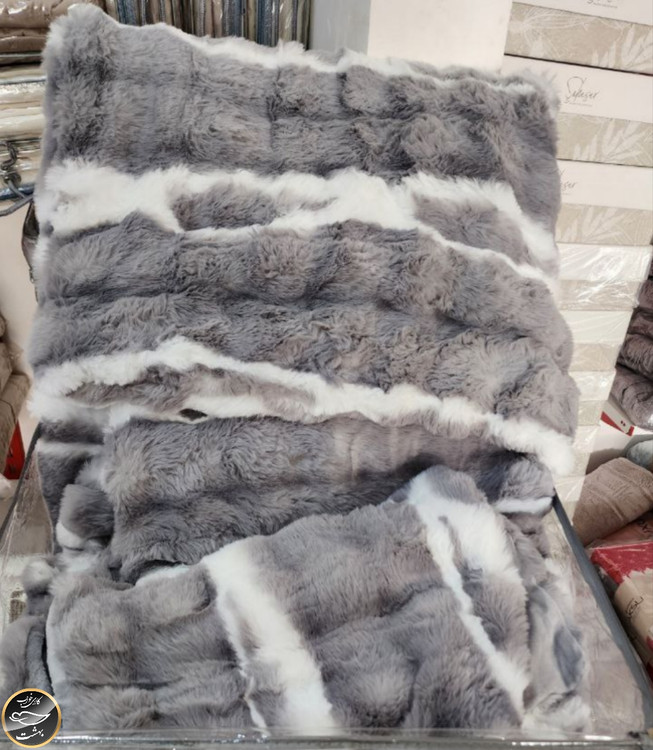 روتختی دونفره پنبه دوزی خز دار ترک (سه تکه)