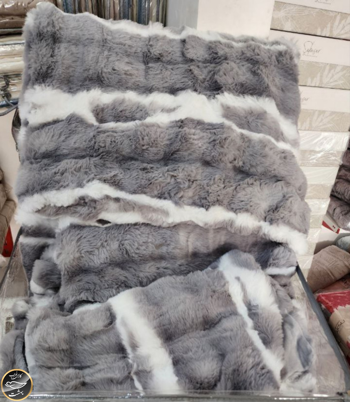 روتختی دونفره پنبه دوزی خز دار ترک (سه تکه)