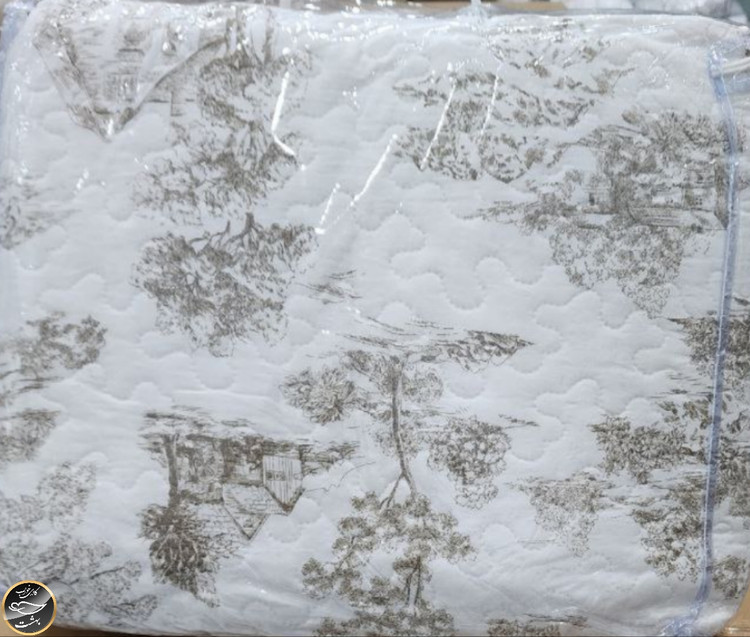 روتختی یک نفره پنبه دوزی کتان ترک (دو تکه)