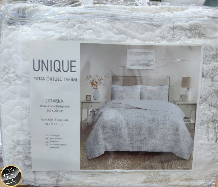 روتختی یک نفره پنبه دوزی کتان ترک (دو تکه)