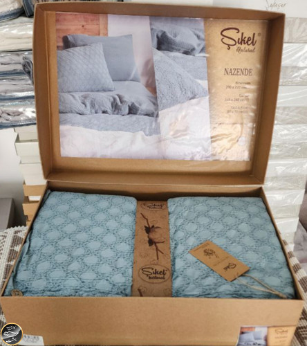 ست کاور لحاف دونفره برند شیکل ترک ( 4 تکه)