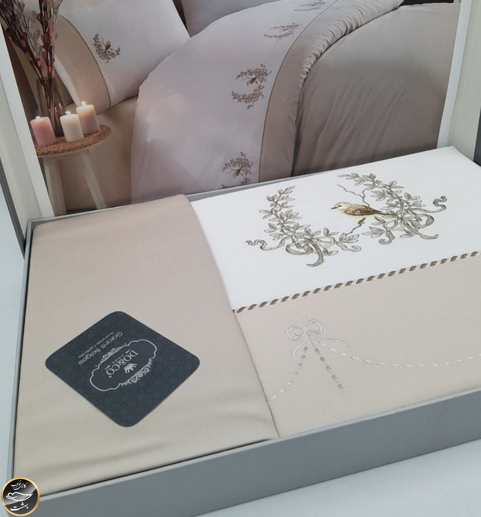 ست کاور لحاف دونفره ساتن برند دوکو ترک (شش تکه)