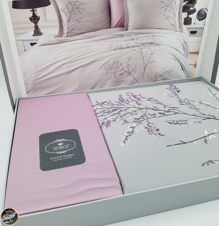 ست کاور لحاف دونفره ساتن برند دوکو ترک (شش تکه)