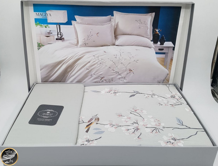 ست کاور لحاف دونفره ساتن برند دوکو ترک (شش تکه)